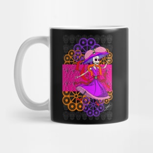 lovely catrina in mexican dancing in the day of the death Mug